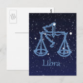 Libra Sterrenbeeld en Sterrenbeeld Libra Briefkaart (Voorkant / Achterkant)