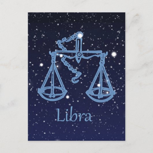 Libra Sterrenbeeld en Sterrenbeeld Libra Briefkaart (Voorkant)