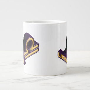 Libra Sterrenbeeld en Tekst Ontwerp Grote Koffiekop