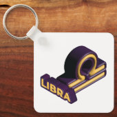 Libra Sterrenbeeld en Tekst Ontwerp Sleutelhanger (Voorkant)
