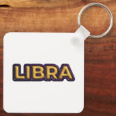 Libra Sterrenbeeld en Tekst Ontwerp Sleutelhanger (Achterkant)