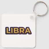Libra Sterrenbeeld en Tekst Ontwerp Sleutelhanger (Achterkant)