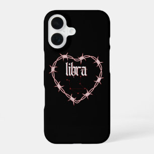 Libra Sterrenbeeld Gothische Donkere Edgy Verjaard iPhone 16 Hoesje