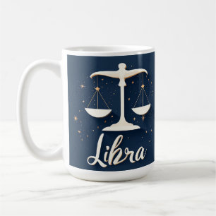 Libra Sterrenbeeld Icoon met Gebalanceerde Schalen Koffiemok