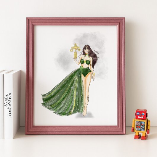 Libra-sterrenbeeld Kunstwerk, Kosmische Dierenriem Poster