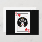 Libra Sterrenbeeld Melanine Zwarte Koningin van Ha Briefkaart (Voorkant / Achterkant)