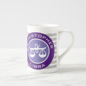 Libra Sterrenbeeld met eigennaam Porselein Kop (Rechts)