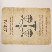 Libra-sterrenbeeld met Gebalanceerde Affirmaties Sherpa Deken (Voorkant (horizontaal))