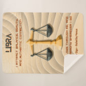 Libra Sterrenbeeld Modern 3D Astrologie Design Sherpa Deken (Voorkant (horizontaal))