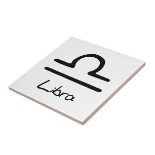 Libra sterrenbeeld op witte achtergrond tegeltje
