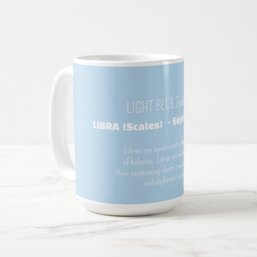 LIBRA Sterrenbeeld Persoonlijkheidskenmerken Koffiemok (Voorkant links)