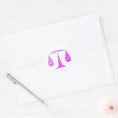 Libra Sterrenbeeld Ronde Sticker (Envelop)