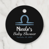 LIBRA Sterrenbeeld September Oktober Astrologie Ba Bedankjes Labels (Voorkant)