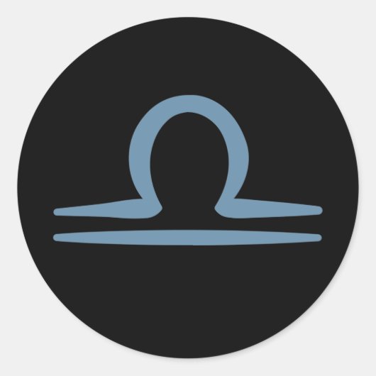 LIBRA Sterrenbeeld September Oktober Geboorte Astr Ronde Sticker (Voorkant)
