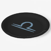 LIBRA Sterrenbeeld September Oktober Verjaardag As Papieren Bordje (Gekanteld)