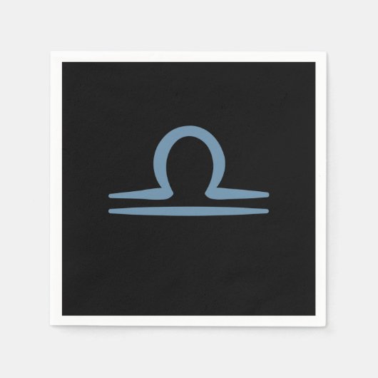 LIBRA Sterrenbeeld September Oktober Verjaardag As Servet (Voorkant)