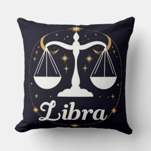 Libra Sterrenbeeld Symbool met Sterren en Weegscha Kussen