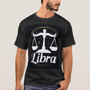 Libra Sterrenbeeld Symbool met Sterren en Weegscha T-shirt