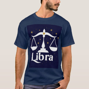 Libra Sterrenbeeld Symbool met Sterren en Weegscha T-shirt