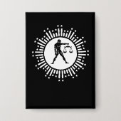 Libra sterrenbeeld symbool met sterren Zwart en Wi Button (Voorkant)