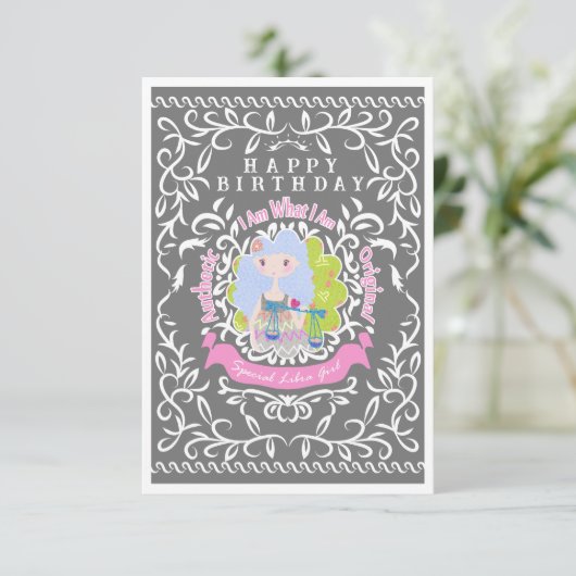 Libra Sterrenbeeld Verjaardag (Staand voorkant)