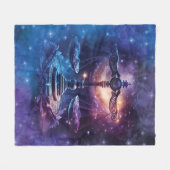 Libra Sterrenbeeld Watercolorontwerp Fleece Deken (Voorkant (Horizontaal))