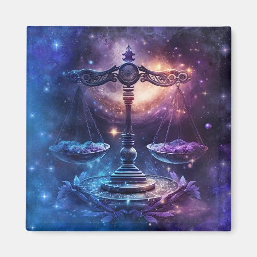 Libra Sterrenbeeld Watercolorontwerp Magneet (Voorkant)