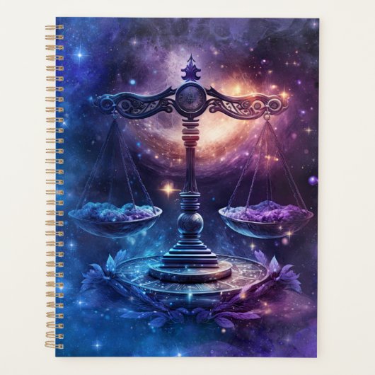 Libra Sterrenbeeld Watercolorontwerp Planner (Voorkant)