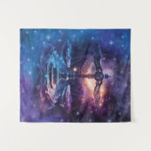 Libra Sterrenbeeld Watercolorontwerp Wandkleed (Voorkant (horizontaal))