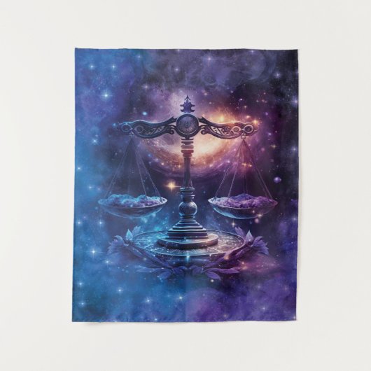 Libra Sterrenbeeld Watercolorontwerp Wandkleed (Voorkant)