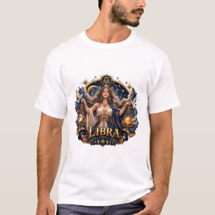 Libra Sterrenbeeld Weegschaal Hemellichamen Astrol T-shirt