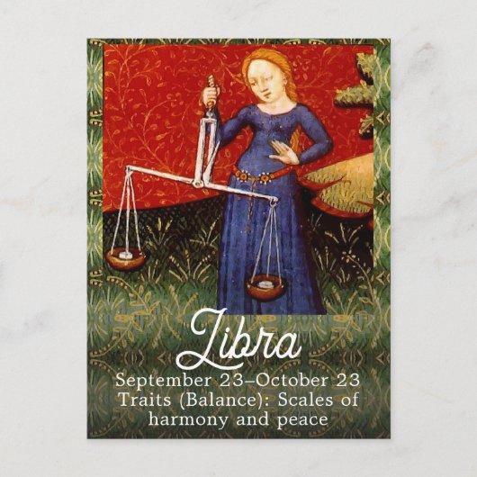 Libra Sterrenbeeld Weegschaal Verjaardagsfeest Briefkaart (Voorkant)