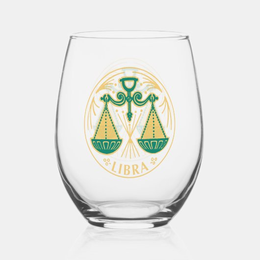 Libra Sterrenbeeld Wijnglas Zonder Voet (Voorkant)