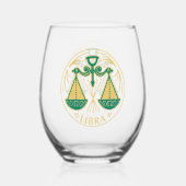 Libra Sterrenbeeld Wijnglas Zonder Voet (Achterkant)