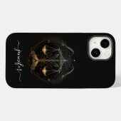 Libra sterrenbeeld zwart en goud Case-Mate iPhone Case (Achterkant (horizontaal))