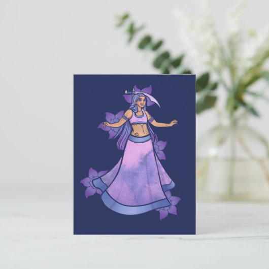 Libra Sword Belly Dancer Briefkaart (Staand voorkant)