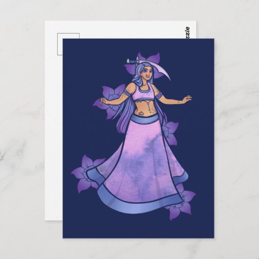 Libra Sword Belly Dancer Briefkaart (Voorkant / Achterkant)