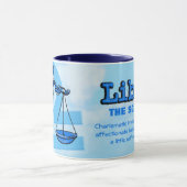 Libra "The Scales" air sign blue astrological mok (Midden)