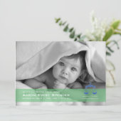 Libra the Scales Photo Birth Announcement Kaart (Staand voorkant)