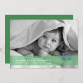 Libra the Scales Photo Birth Announcement Kaart (Voorkant / Achterkant)