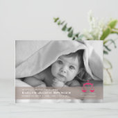 Libra the Scales Photo Birth Announcement Kaart (Staand voorkant)