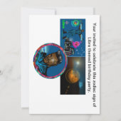 Libra thema verjaardagsuitnodiging. kaart (Achterkant)
