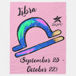 Libra Throw blanket Fleece Deken