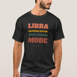 Libra Uitgebalanceerd Intern Evenwicht Retro T-shi T-shirt