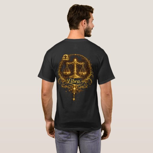 Libra Unieke Sterrenbeeld, sterrenbeeld T-Shirt (Achterkant volledig)