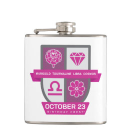 Libra Verjaardag Crest™ voor 1-23 oktober Heupfles