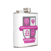 Libra Verjaardag Crest™ voor 1-23 oktober Heupfles (Rechts)