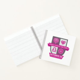 Libra Verjaardag Crest™ voor 1-23 oktober Notitieboek