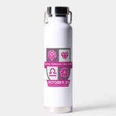 Libra Verjaardag Crest™ voor 1-23 oktober Waterfles (Voorkant)