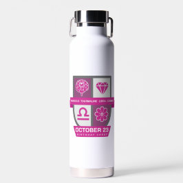 Libra Verjaardag Crest™ voor 1-23 oktober Waterfles